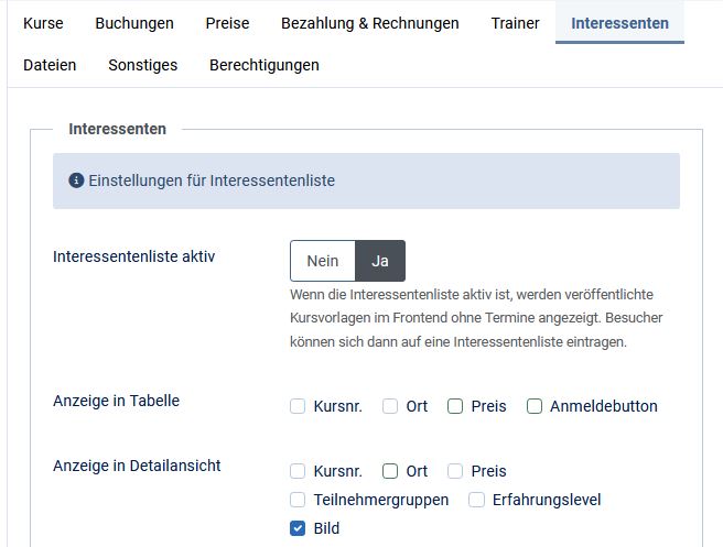 interessentenliste bild