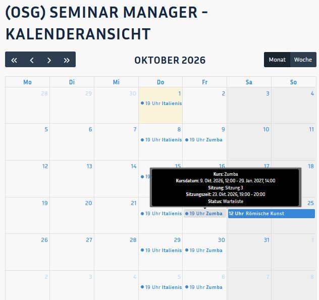 kalender sitzungsbezogen