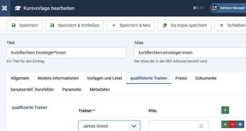 Trainer zuweisen