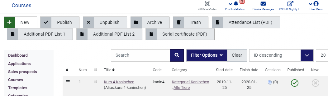 Optionen PDF Liste